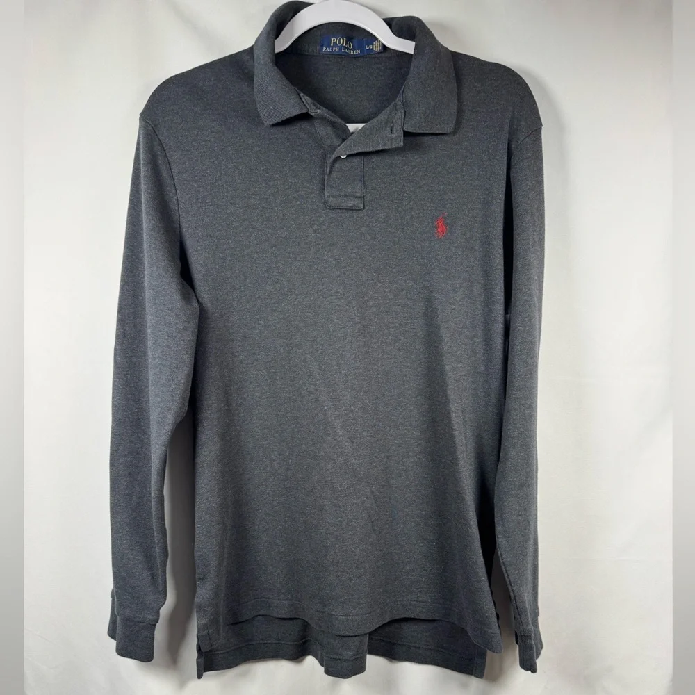 Polo by Ralph Lauren Men's Gray Long Sleeve Shirt L
